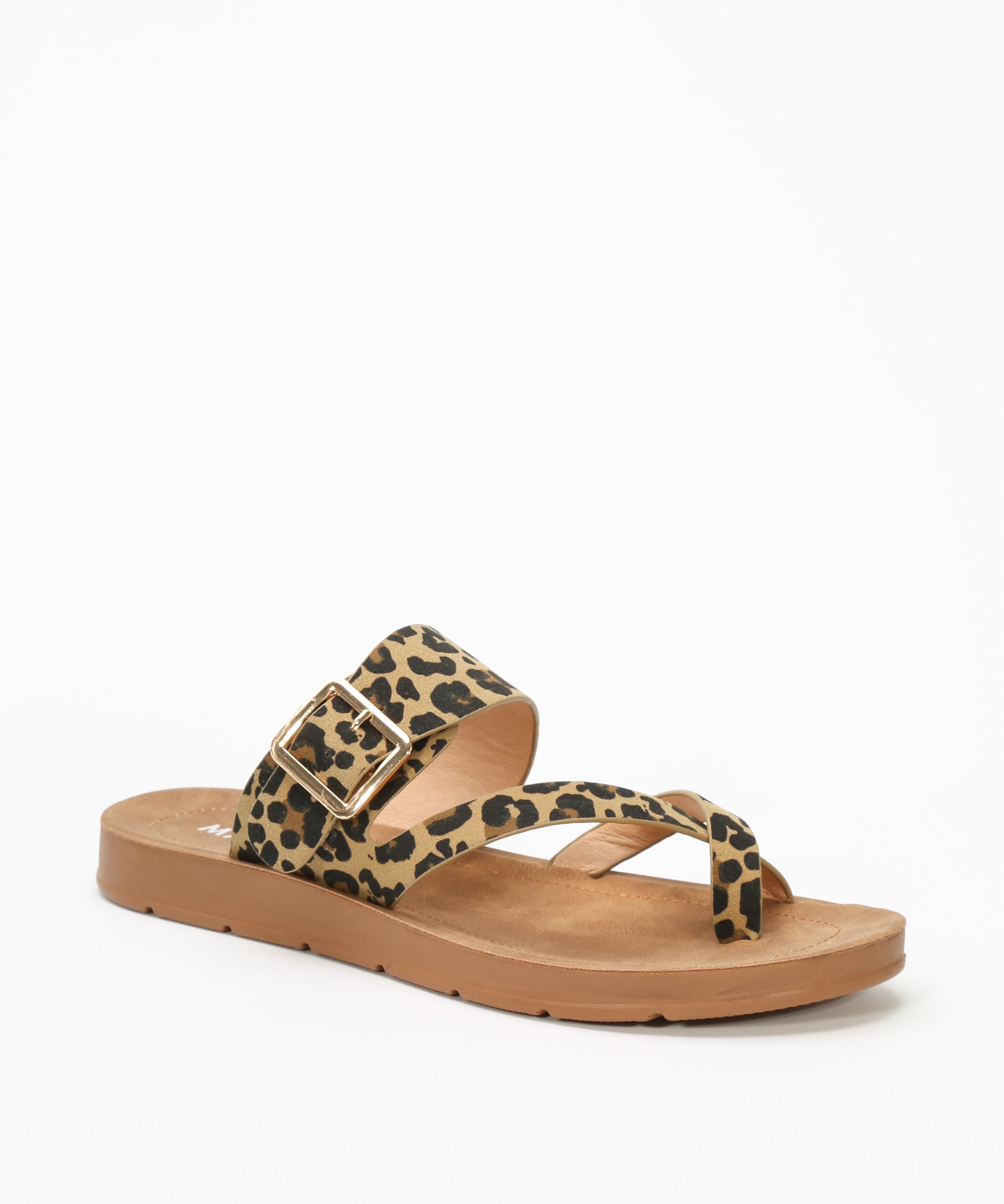 Sandalias planas animal print